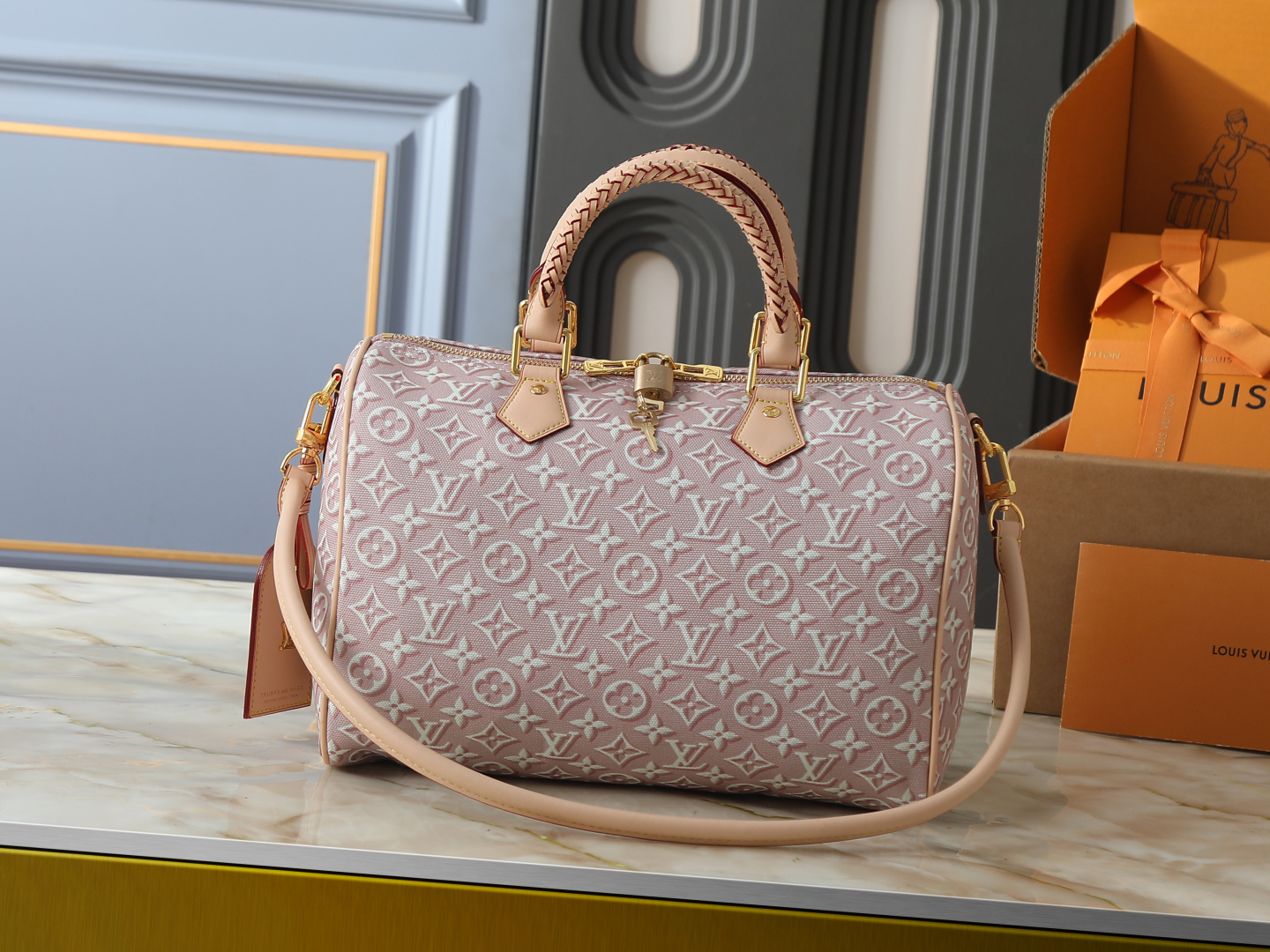 Louis Vuitton LV Classic Handbag Monogram Empreinte Padlock Detail Street Style Luxury Accessory